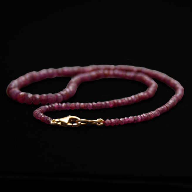 Goldplate Faceted Ruby Necklace - Image 5