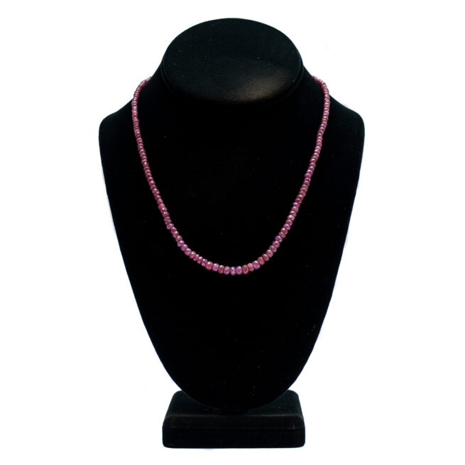 Goldplate Faceted Ruby Necklace - Image 3