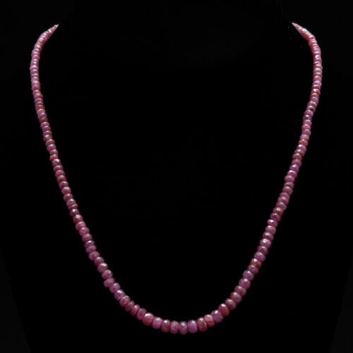 Goldplate Faceted Ruby Necklace