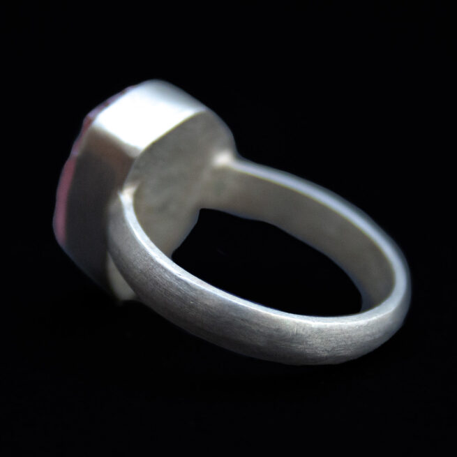 Bague Argent Tourmaline Rose – Image 3