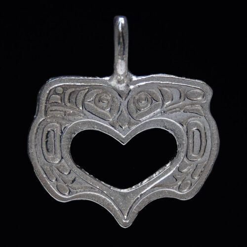 Sgwaayaans Young Love Birds Silver Pendant