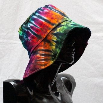 Chapeau Tie-Dye Multicolore Large