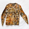 Brown Tie-Dye Long-Sleeve M