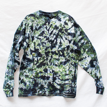 Tie-Dye Manches Longues Vert Foncé Taille L