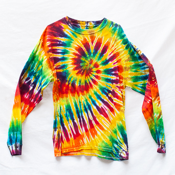 Rainbow Long-Sleeve Tie-Dye L