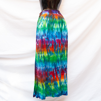 Long Rainbow Rayon Skirt S/M