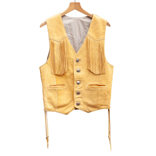 Yellow Fringed Deerskin Waistcoat