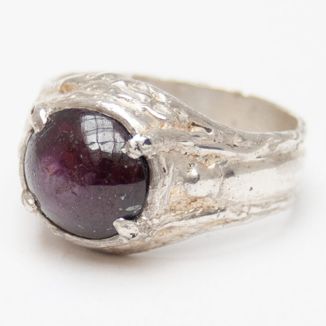 Star Ruby Sterling Silver Ring