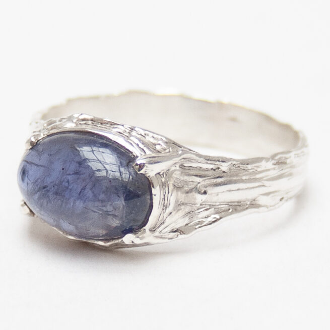 Bague Argent Iolite Cordiérite