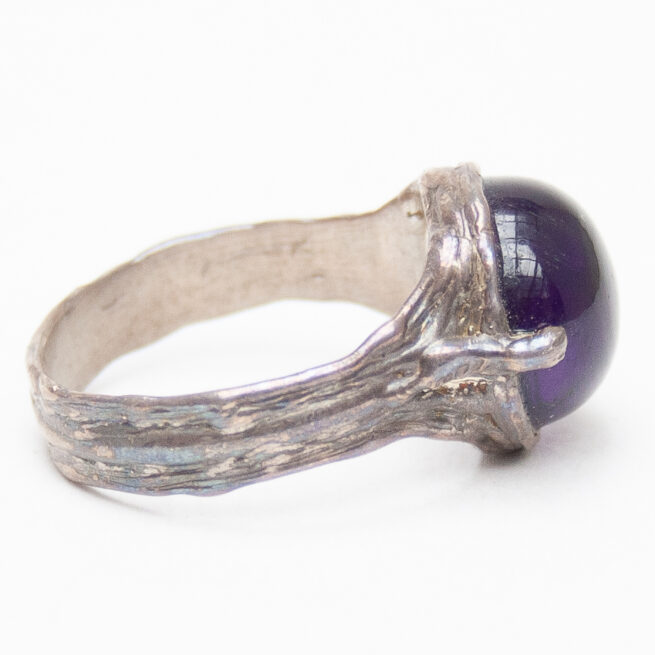 Bague Améthyste Cabochon Ronde – Image 3