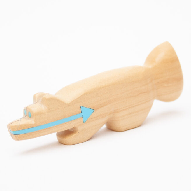 Yellow Jasper Wolf Zuni Carving - Image 2
