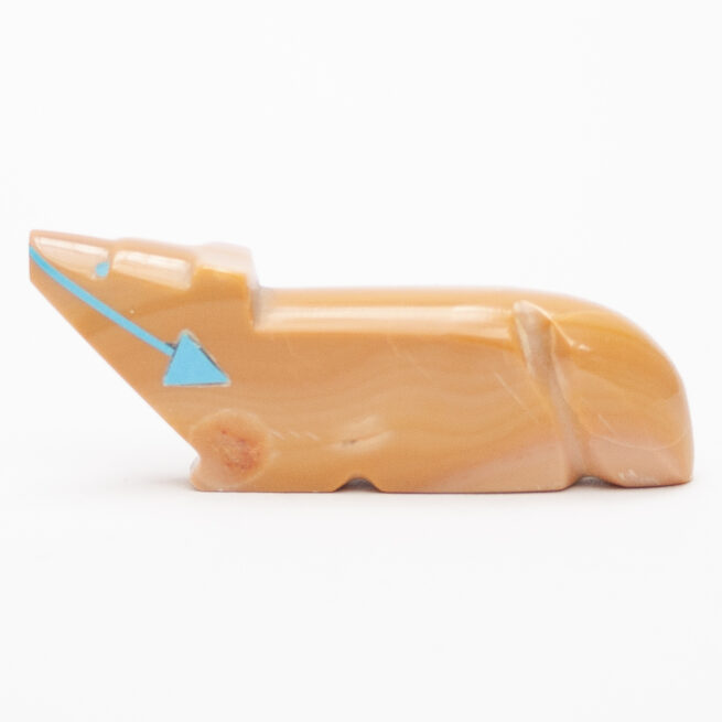 Sculpture Zuni Loup Jaune