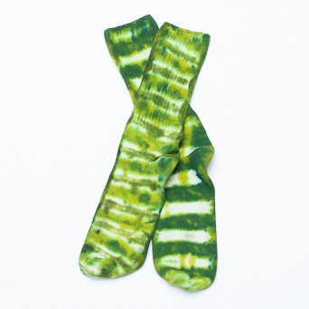 Green Tie-Dye Socks S/M