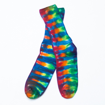 Multicolour Rainbow Tie-Dye Socks S/M