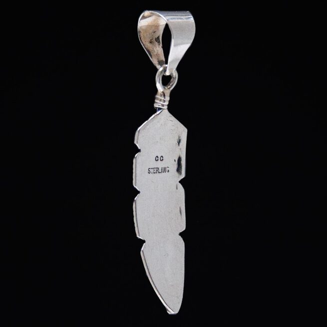 Chris Charley Silver Feather Pendant - Image 3