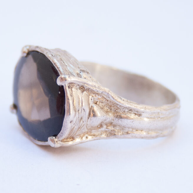 Bague Quartz Fumé Facetté – Image 5