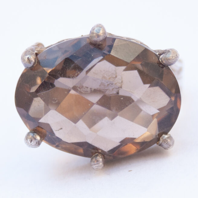 Bague Argent Sterling Quartz Fumé – Image 2
