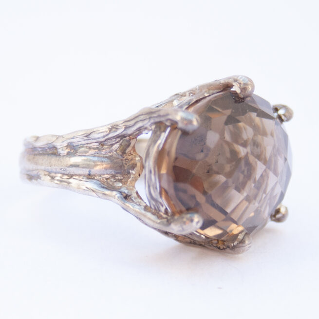 Bague Argent Sterling Quartz Fumé – Image 3