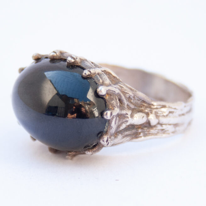 Black Star Diopside Sterling Silver Ring - Image 3