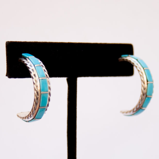 Boucles Créoles Turquoise Mary Chavez – Image 2