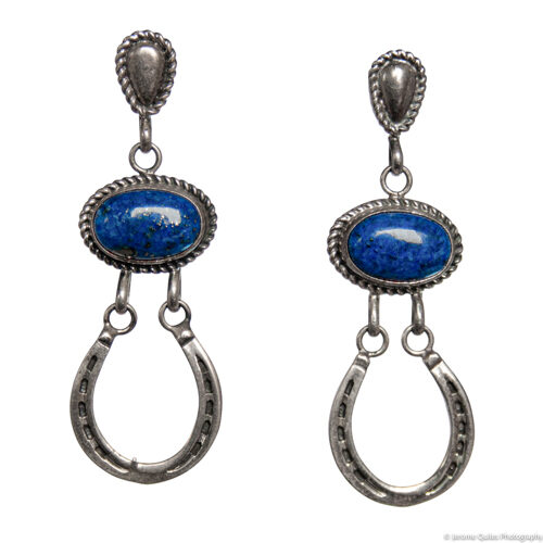 Boucles d'Oreilles Lapis Fer-à-Cheval