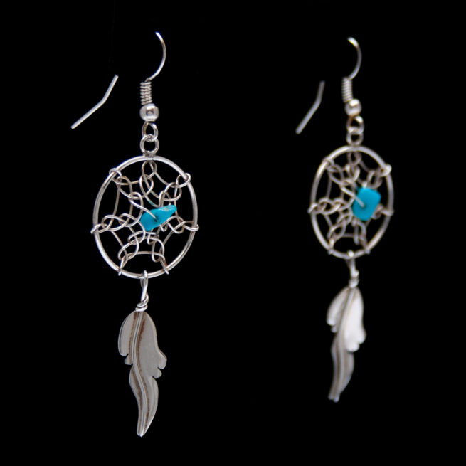 Boucles Attrape-Rêves Turquoise