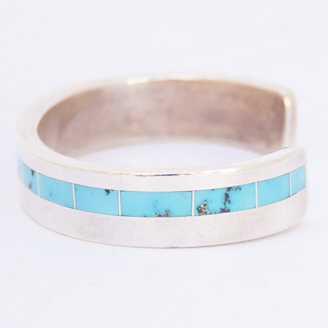 Native American Loretto Silver Turquoise Bracelet - Image 2