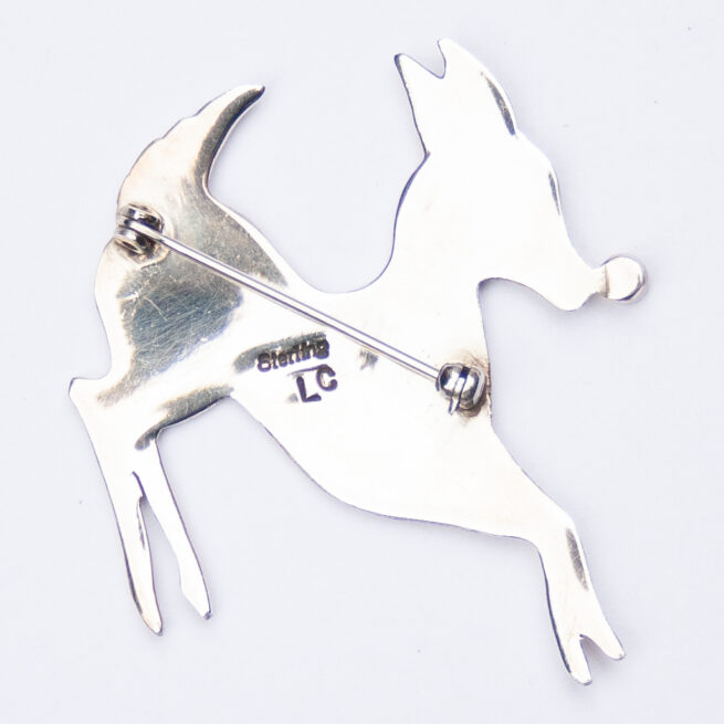 Lee Charley Silver Deer Pin Brooch