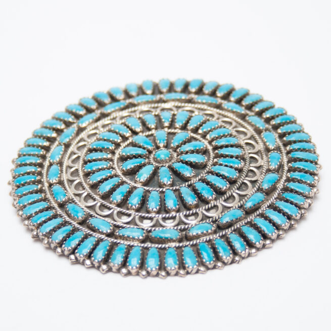 Large Pendentif Broch Turquoise Zeita Begay – Image 2