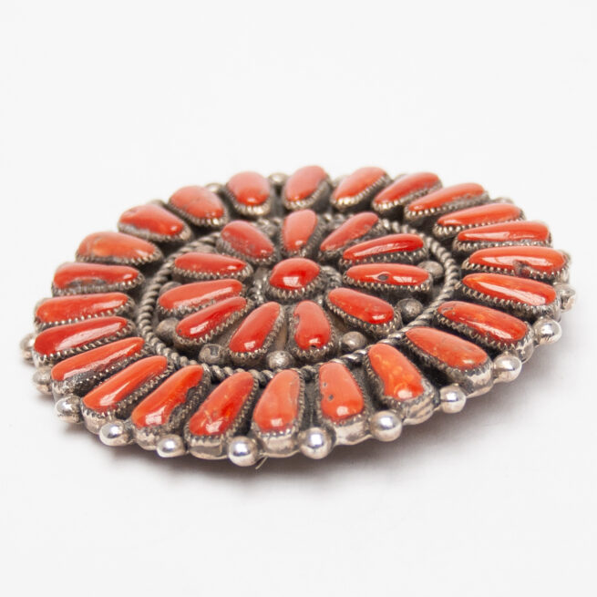 Robert Bernice Leekya Coral Pin Brooch - Image 4