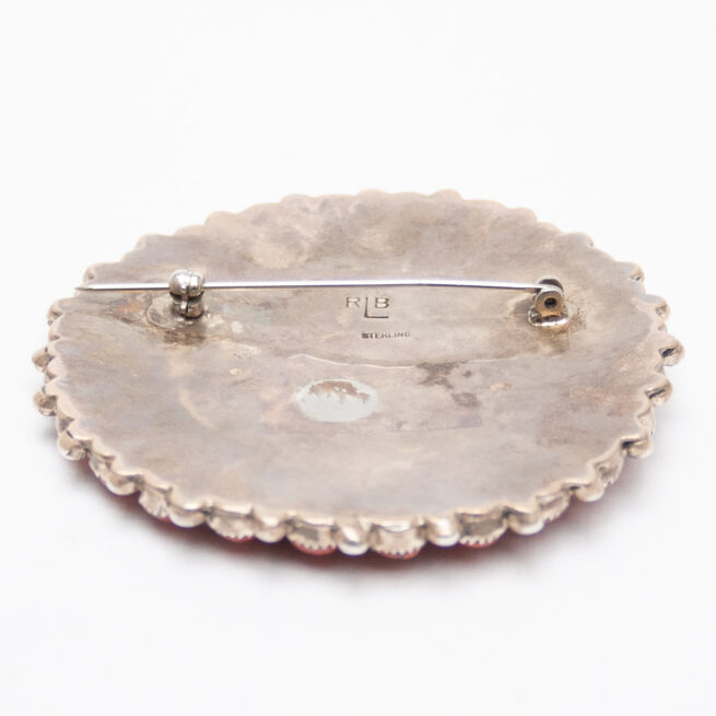 Robert Bernice Leekya Coral Pin Brooch - Image 3