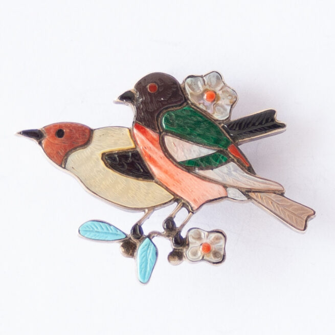 Tamara Pinto Bird Duo Pin Brooch Pendant