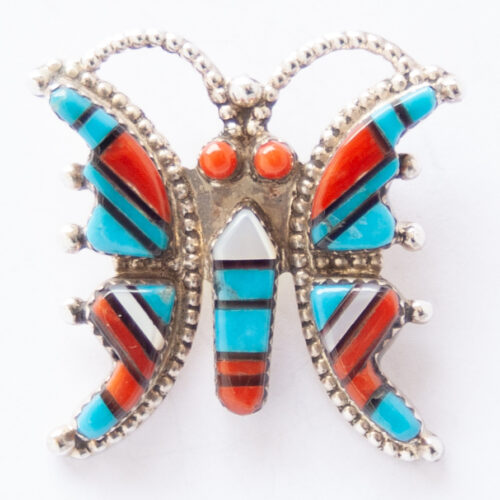 Pendentif Broche Papillon Multicolore