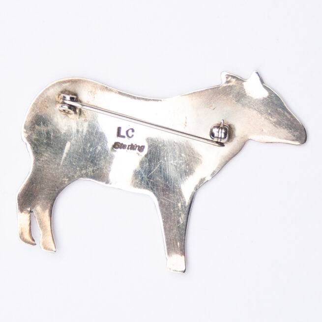 Lee Charley Silver Sheep Pin Brooch