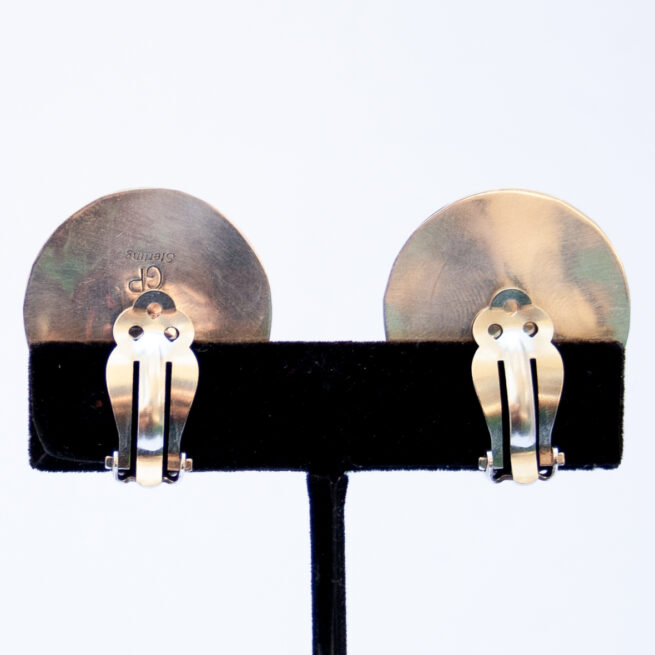 Large Turquoise Bear Paw Clip On Earrings