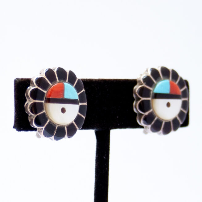 Native American Kachina Clip On Earrings - Image 2