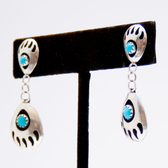 Boucles d'Oreilles Turquoise Pattes d'Ours – Image 5
