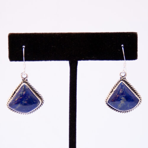 Etta Larry Lapis Lazuli Triangular Drop Earrings