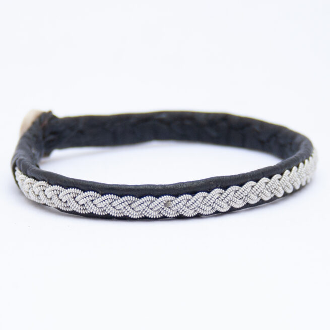 Bracelet Sámi Cuir Noir