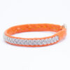 Orange Leather Silver Pewter Sámi Bracelet - Image 3