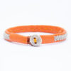 Orange Leather Silver Pewter Sámi Bracelet - Image 5