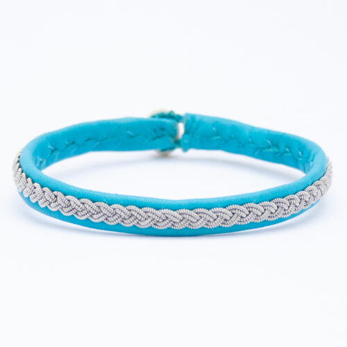 Bracelet Sámi Cuir Bleu