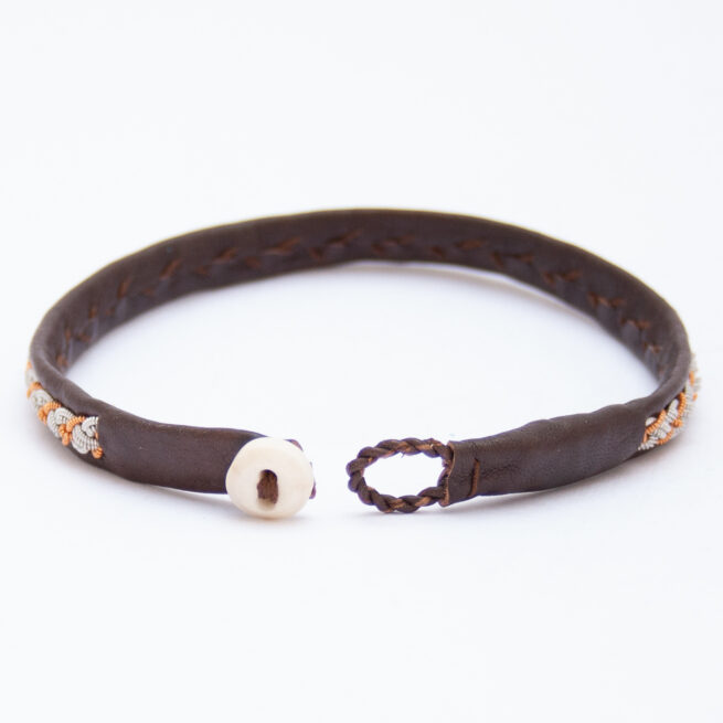 Bracelet Sámi Cuir Marron