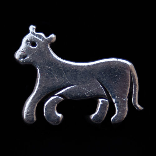 Small Silver Cow Pin Brooch