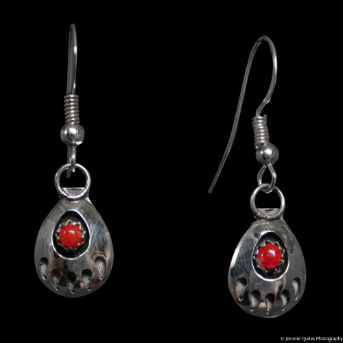 Bear Paw Coral Earrings