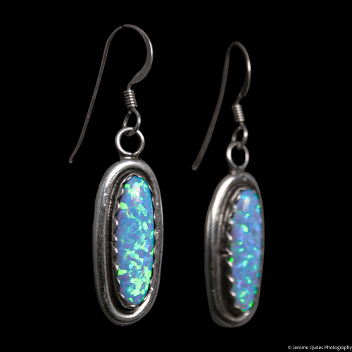 Green Opal and Crystal Drop Earrings  The Butler Collection