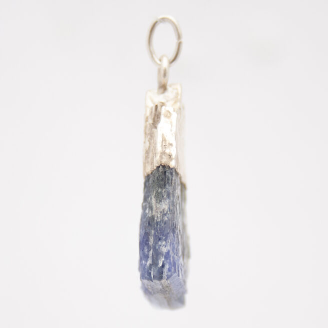 Sterling Silver Unpolished Tanzanite Crystal Pendant