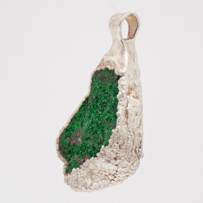 Pendentif Argent Sterling Grenat Vert – Image 3