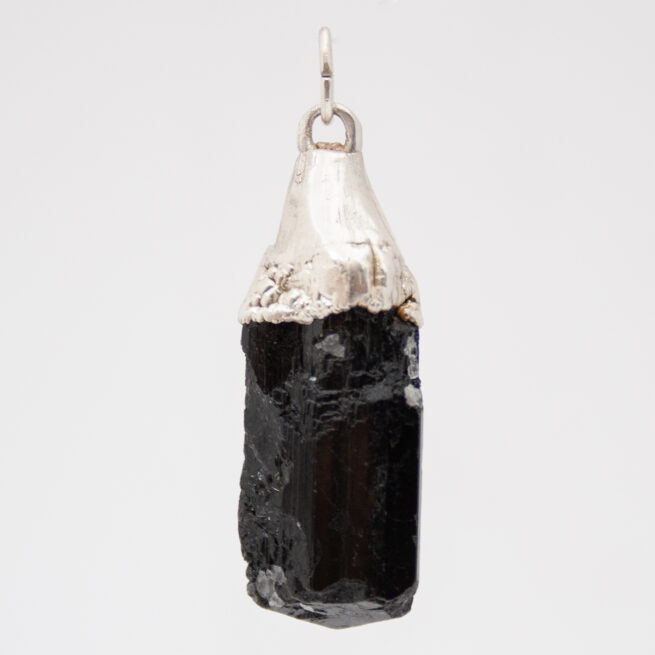 Sterling Silver Black Tourmaline Pendant