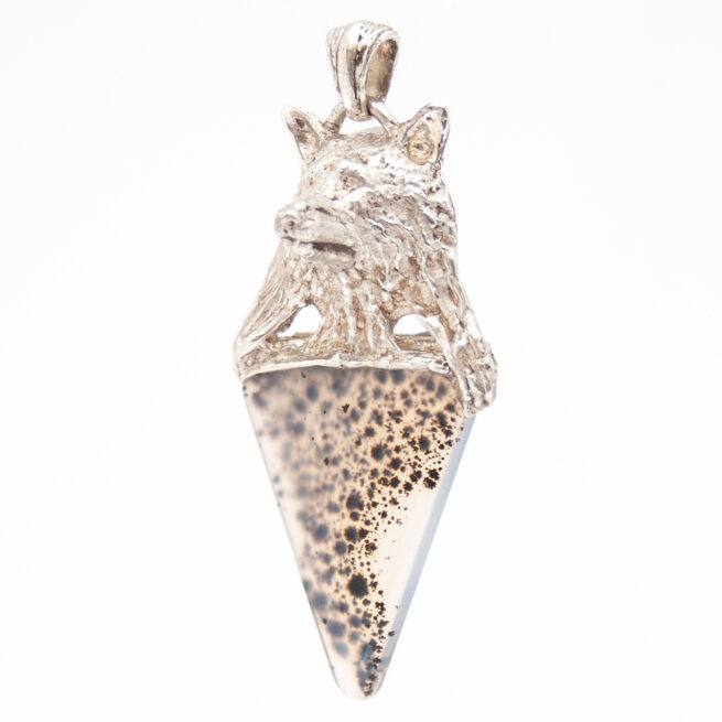 Pendentif Agate Loup Argent – Image 3